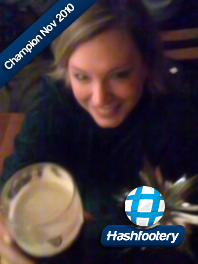@kirstieh inaugural champion (predictions only) 2010-11